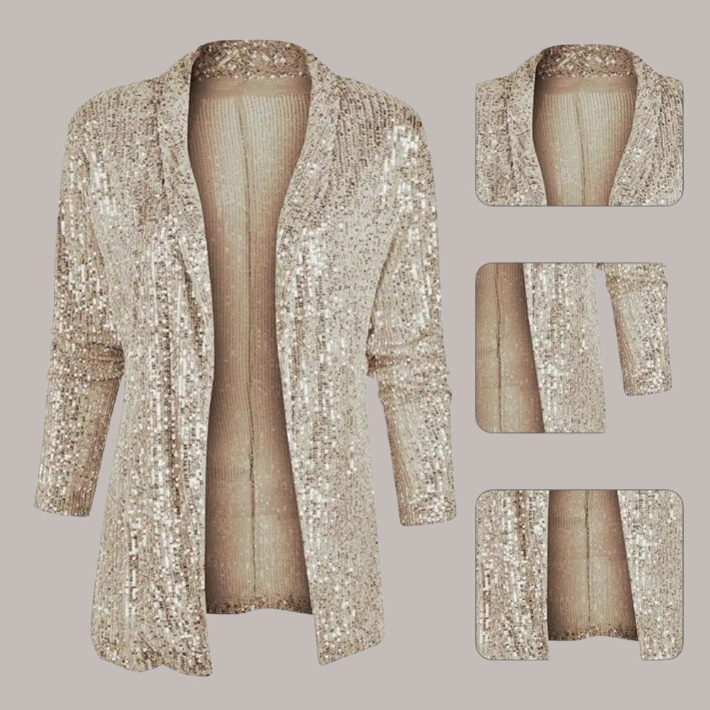 Glitterblazer med en afslappet pasform - Zoay