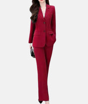 Elegant buksedragt med figursyet blazer | Meiah