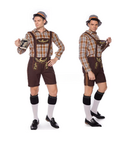 Oktoberfest læderbukser til mænd | Kostume Oktoberfest | Shorts til mænd - Croman