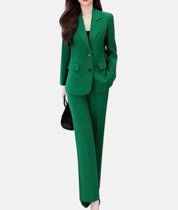 Elegant buksedragt med figursyet blazer | Meiah