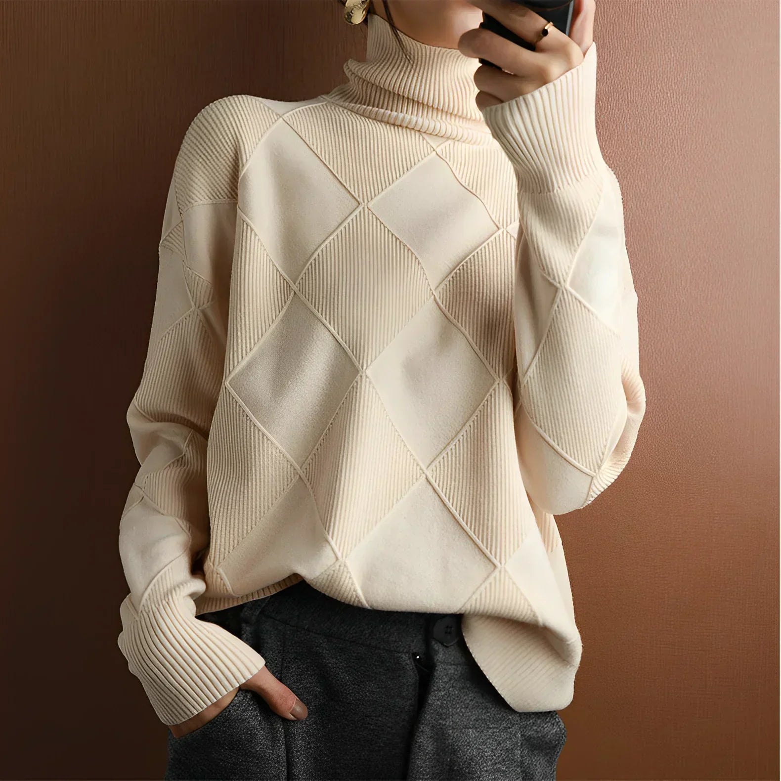 Rullekrave sweater - Sisy