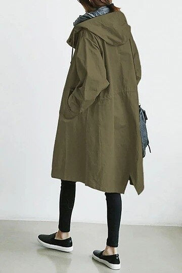 Moderigtig lang trenchcoat kvinders - Carolina