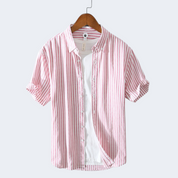 Heiri - Kortærmet bluse - Stribet bluse - Sommerbluse