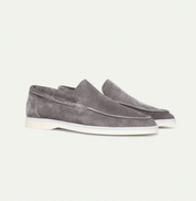 Herman - Læder Flats Loafers Round Toe Kid Suede til mænd