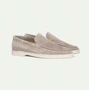 Herman - Læder Flats Loafers Round Toe Kid Suede til mænd