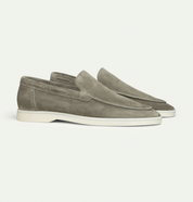 Herman - Læder Flats Loafers Round Toe Kid Suede til mænd