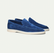 Herman - Læder Flats Loafers Round Toe Kid Suede til mænd