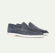 Herman - Læder Flats Loafers Round Toe Kid Suede til mænd