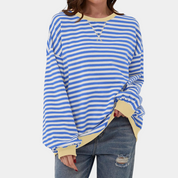 Oversized og stribet sweater til kvinder - Annea