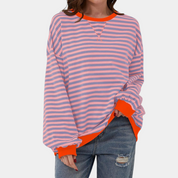 Oversized og stribet sweater til kvinder - Annea