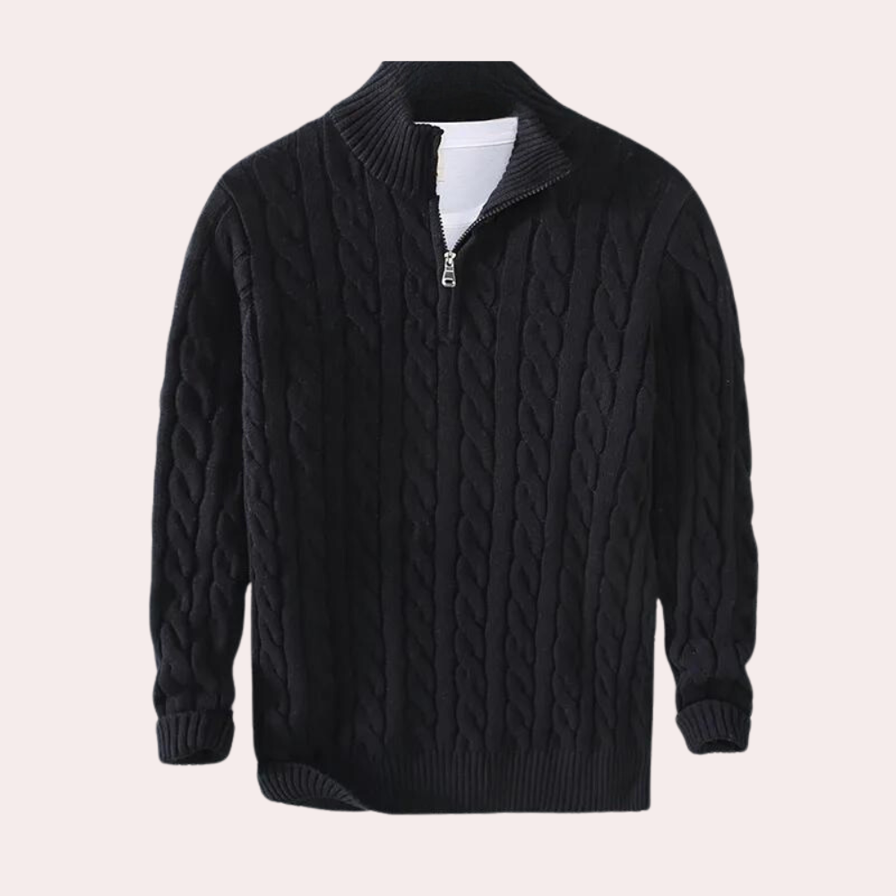 Comfort og Stilfulde Half-Zip Sweater til mænd - Inigo