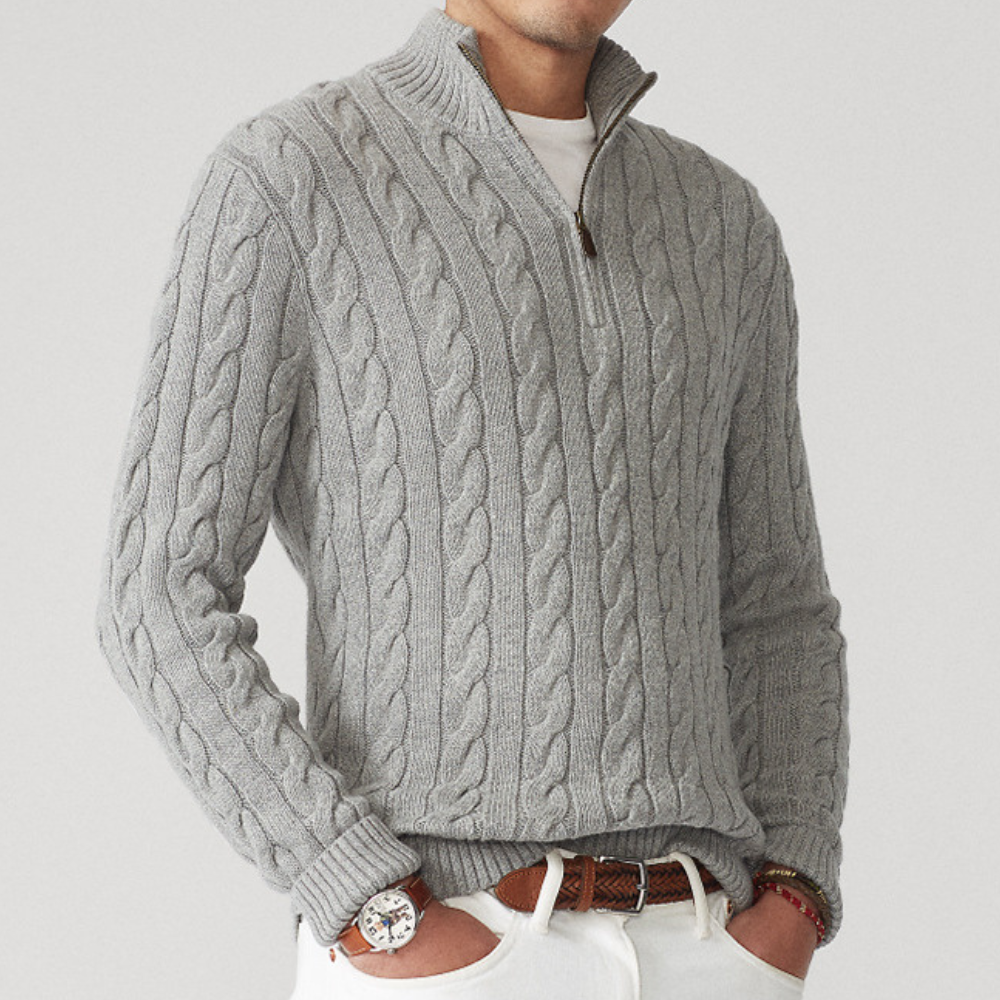 Comfort og Stilfulde Half-Zip Sweater til mænd - Inigo