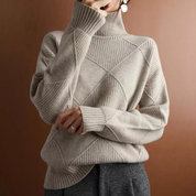 Løs rullekrave sweater cardigan - Ashlyn