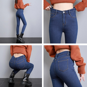 Termiske jeans til kvinder med stretch-fleecefor - Francesca