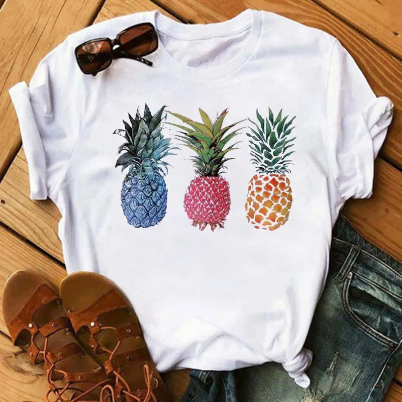 Maiden - T-shirt til damer med ananas