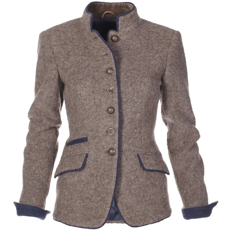 Elegant struktureret blazer med et markant foder - Jubia