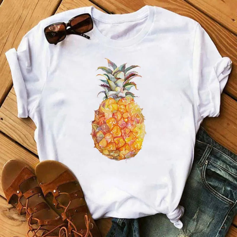 Maiden - T-shirt til damer med ananas