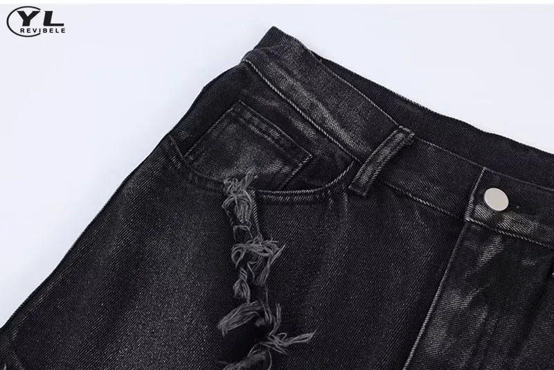 Gothic Unisex Denim-bukser - Deese