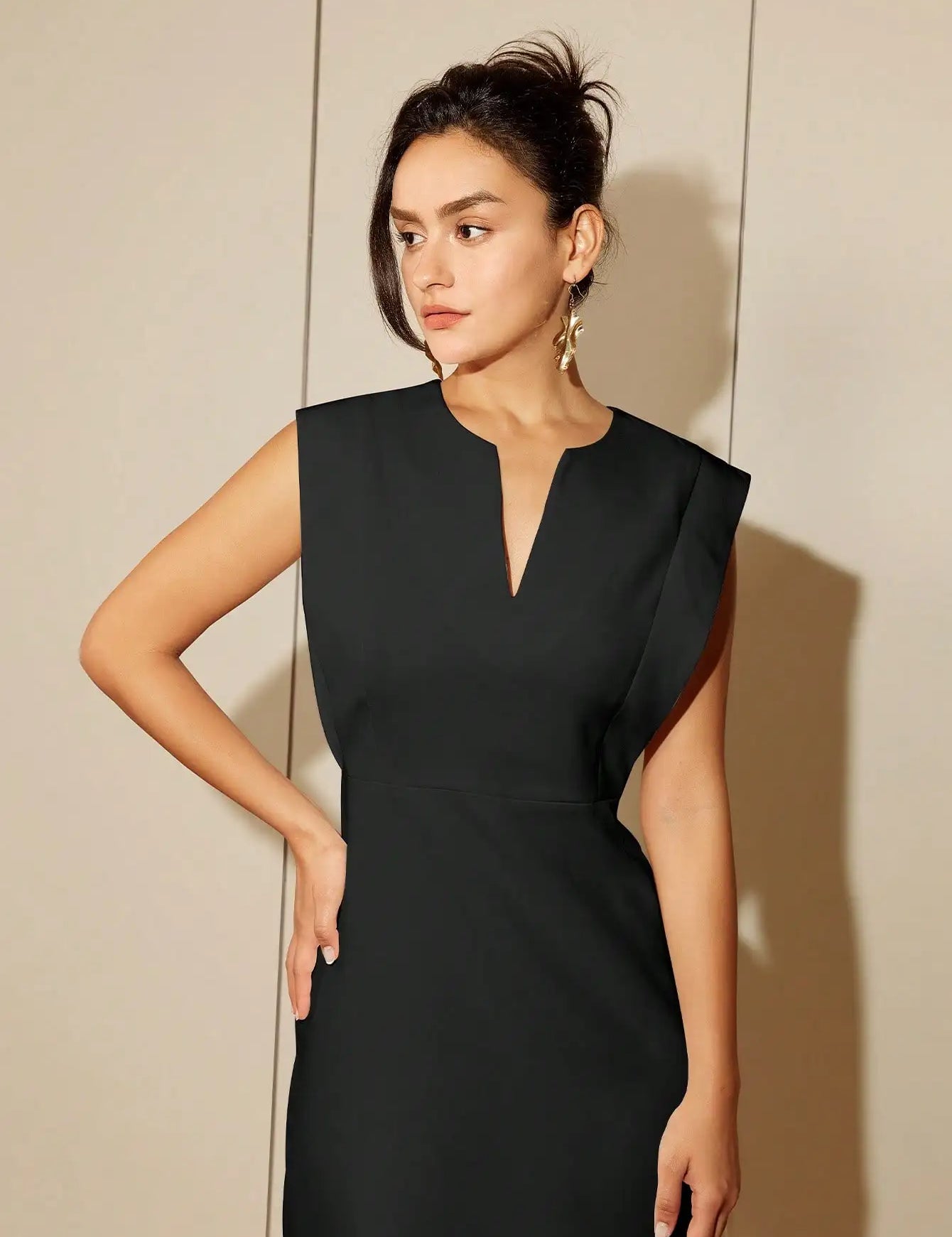 K7irAEL-Woman-Fashion-New-Casual-Elegant-High-Waist-Sleeveless-A-Line-Dress-Solid-Notched-Neckline-Dress.webp