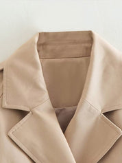 Gyria | Kort trendy trenchcoat beige