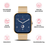 Cally | Premium multifunktions-smartwatch (+ gratis ekstra urrem)