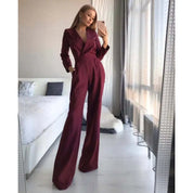 Luisa - Elegant jumpsuit med høj krave i business-stil