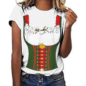 Oktoberfest T-shirt til kvinder | Bayersk stil | Sjov øl-t-shirt til Oktoberfest | Barbary