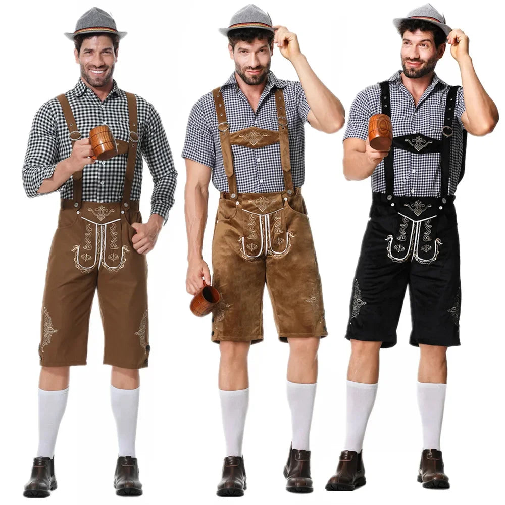 Mandlige Oktoberfest kostumer | 3-delt oktoberfest kostume til mænd - Golganneth