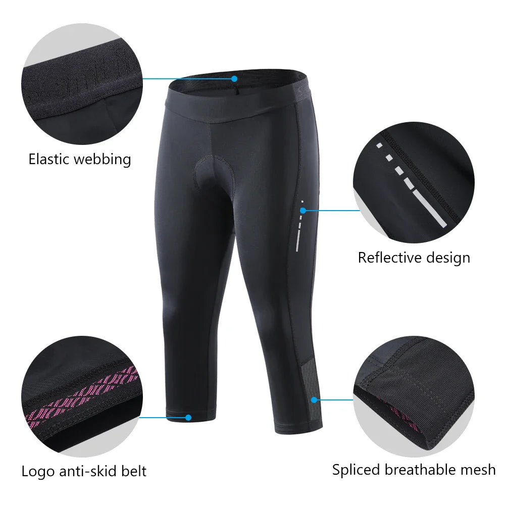 Cykelshorts til kvinder | 4D polstret MTB cykelshorts | Hurtigttørrende cykelleggings | Karli