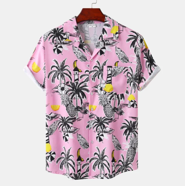 Hawaii Surf Floral Blouse til mænd