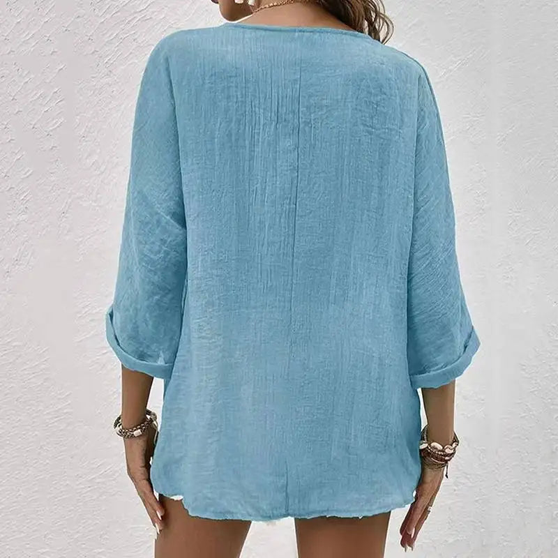 Elegant bluse med knapper - Lurena