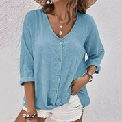 Elegant bluse med knapper - Lurena