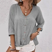 Elegant bluse med knapper - Lurena