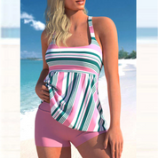 Sabina - Heat Wave Sexet tankini med stribet print