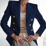 Aidon | Klassisk blazer med elegante gyldne detaljer