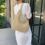 Strandtaske | Summer Beach Resort Fashion Woven Ladies Shoulder Bag | Med stor kapacitet - Jemiel