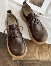 Ensa - Oxford-sko med bred kasse i Brogue-stil