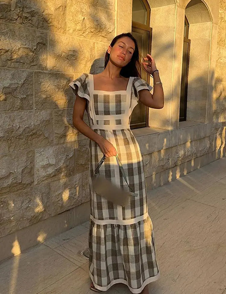 Women-Print-Plaid-Flying-Sleeve-Midi-Dress-Elegant-Square-Collar-High-Waist-Vestidos-Spring-Fashion-High.webp