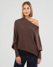 Asymmetrisk draperet sweater - Hailee