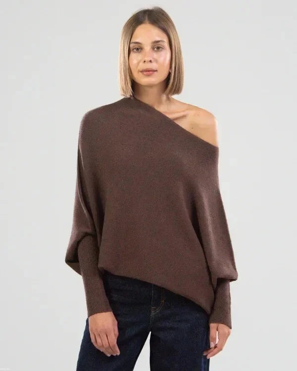 Asymmetrisk draperet sweater - Hailee