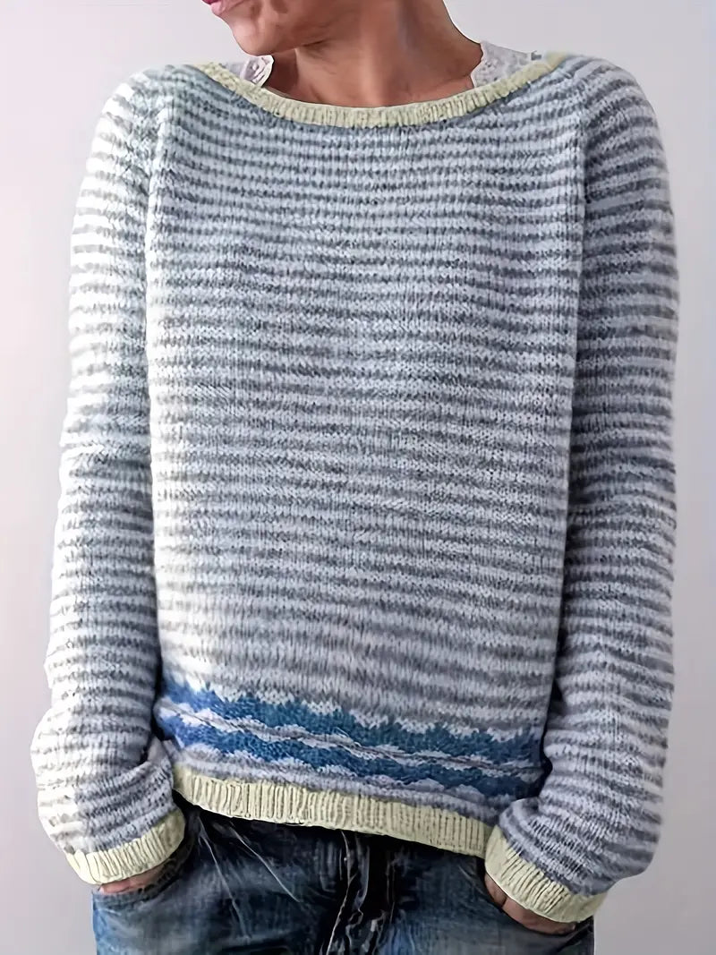 Stribet sweater til kvinder - Mariana