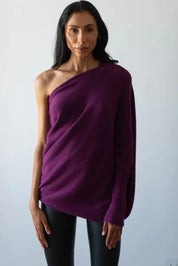 Asymmetrisk draperet sweater - Hailee