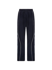 Stribede marineblå sporty baggy joggers - Trine