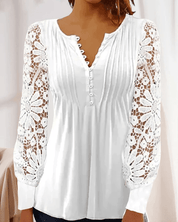 Jeanna - Elegant bluse med lange ærmer