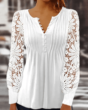 Jeanna - Elegant bluse med lange ærmer