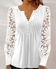 Jeanna - Elegant bluse med lange ærmer