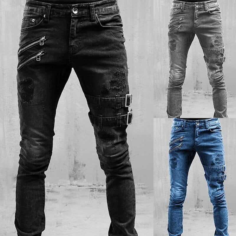 Slim Pasform Streetwear Herrejeans - Haroldz