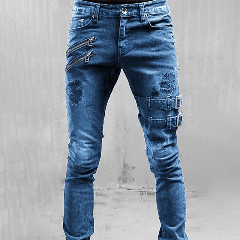 Slim Pasform Streetwear Herrejeans - Haroldz