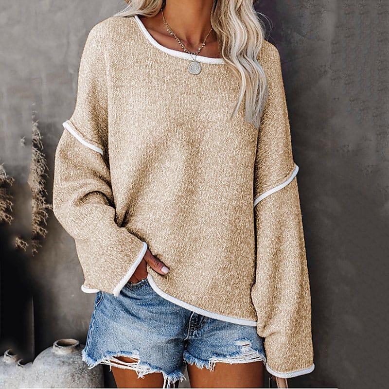 Behagelig langærmet grøn sweater - Janet