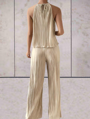 Olive - Todelt Minimalistisk Spring Ribbet Jumpsuit